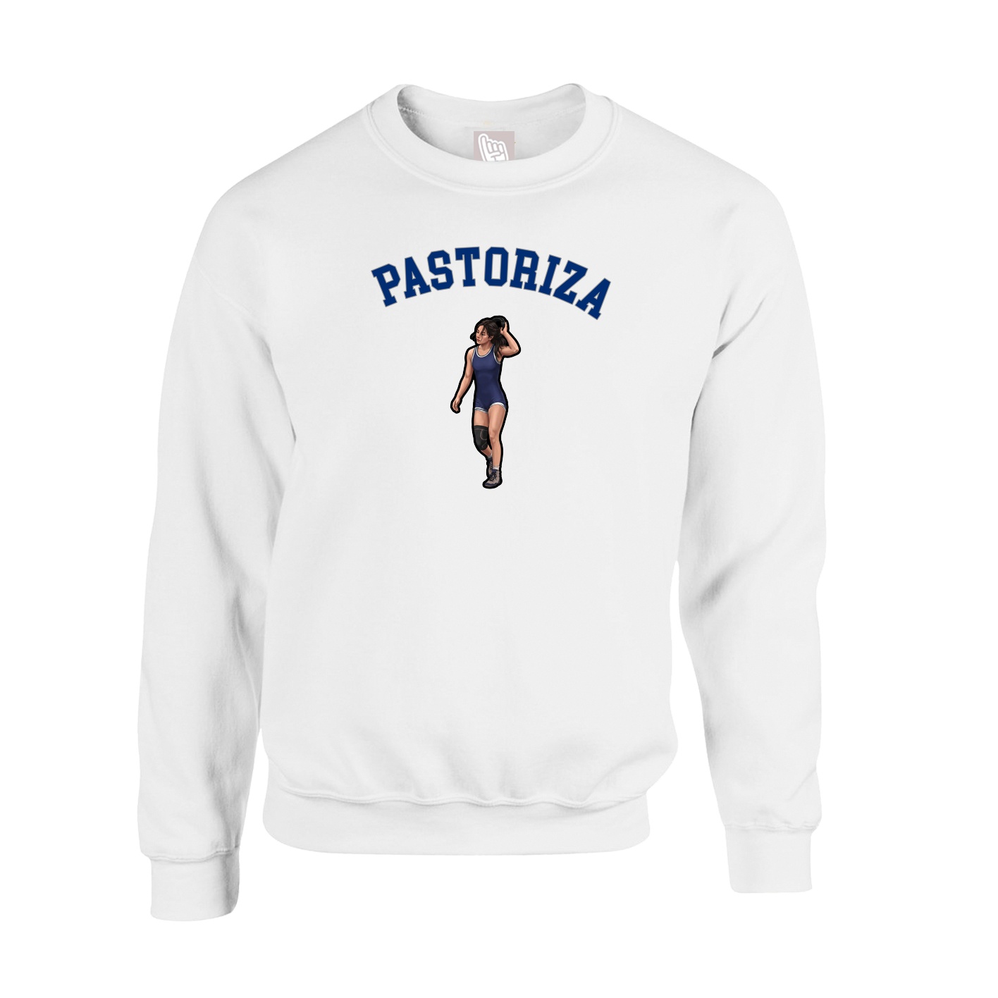 Fleece Crew — Shirsey Arch in White