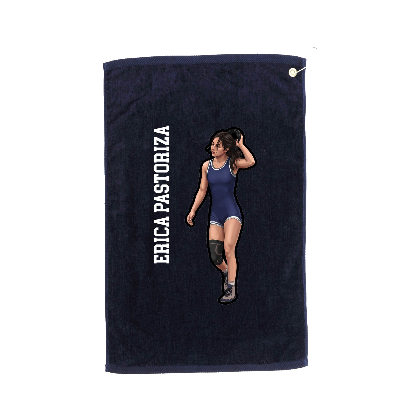 Golf Towel — Name Vertical in Navy