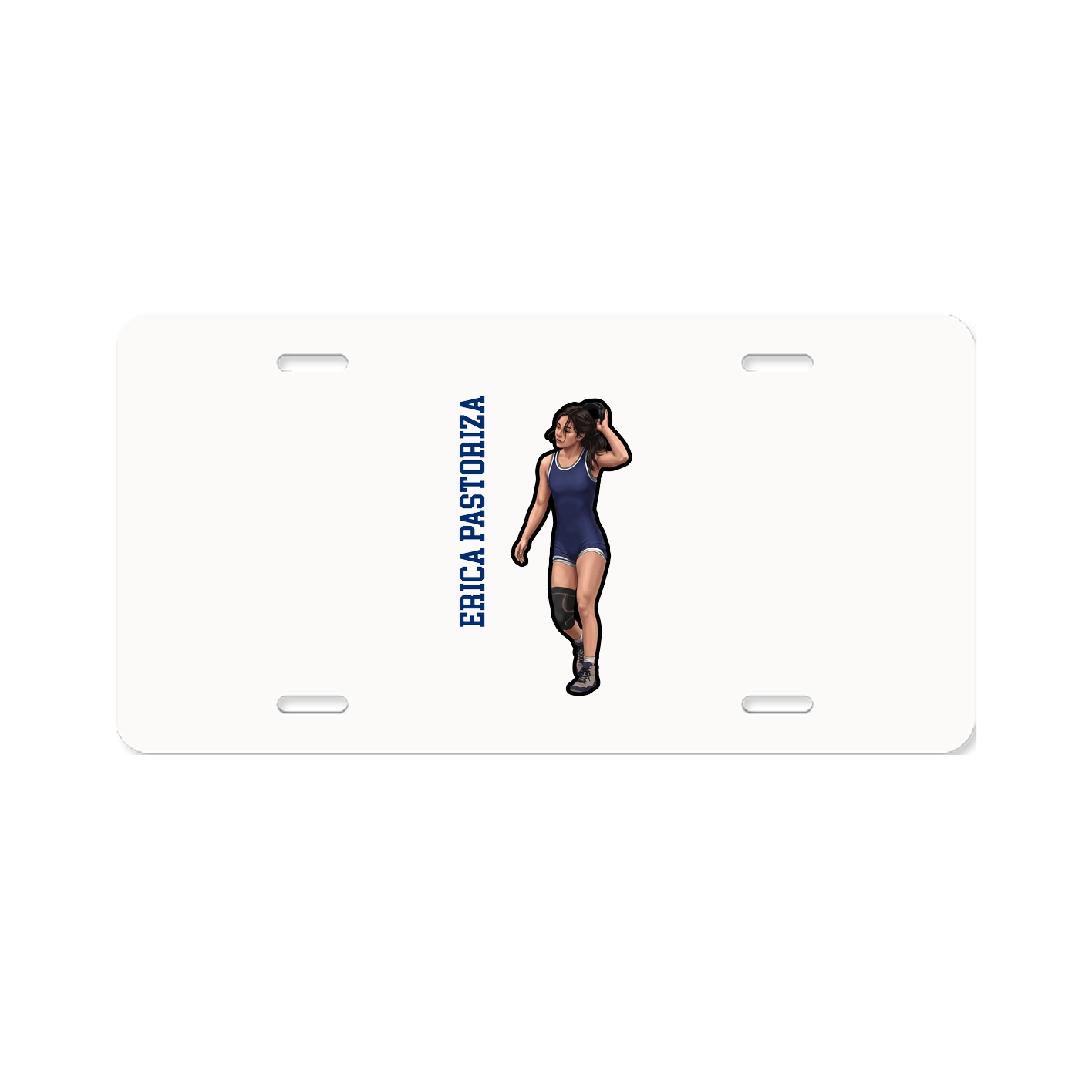 License Plate — Name Vertical in Classic