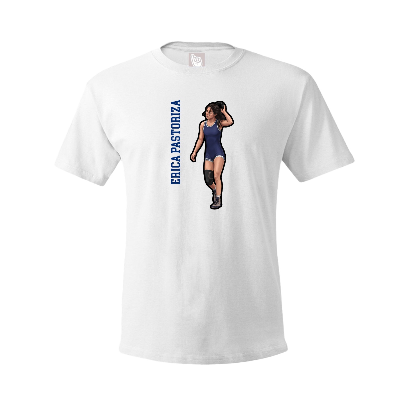 Tee — Name Vertical in White