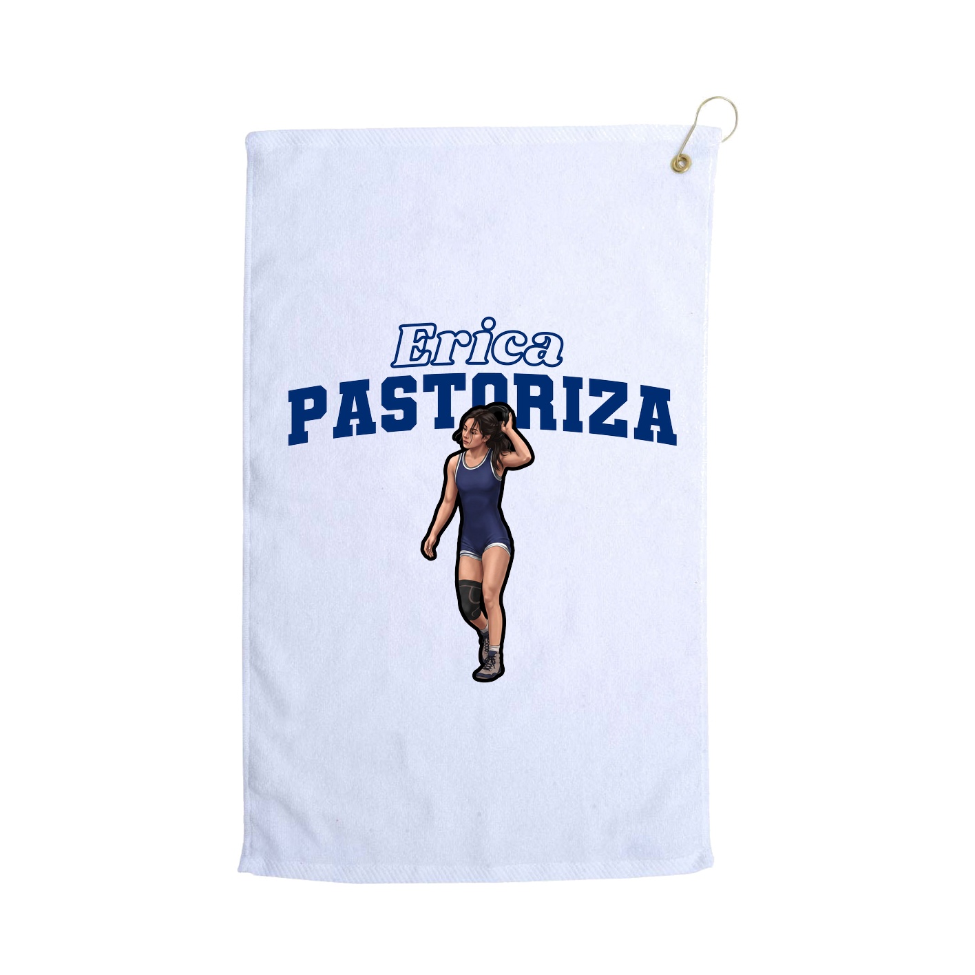 Golf Towel — Name Arch in White