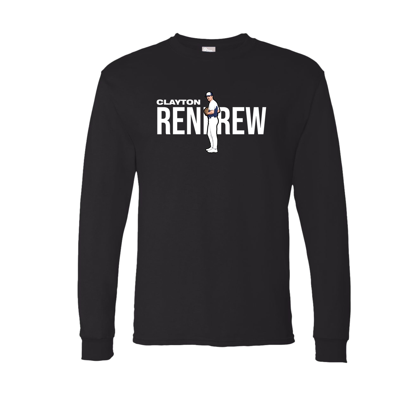 Long Sleeve Tee — Player Name in Black