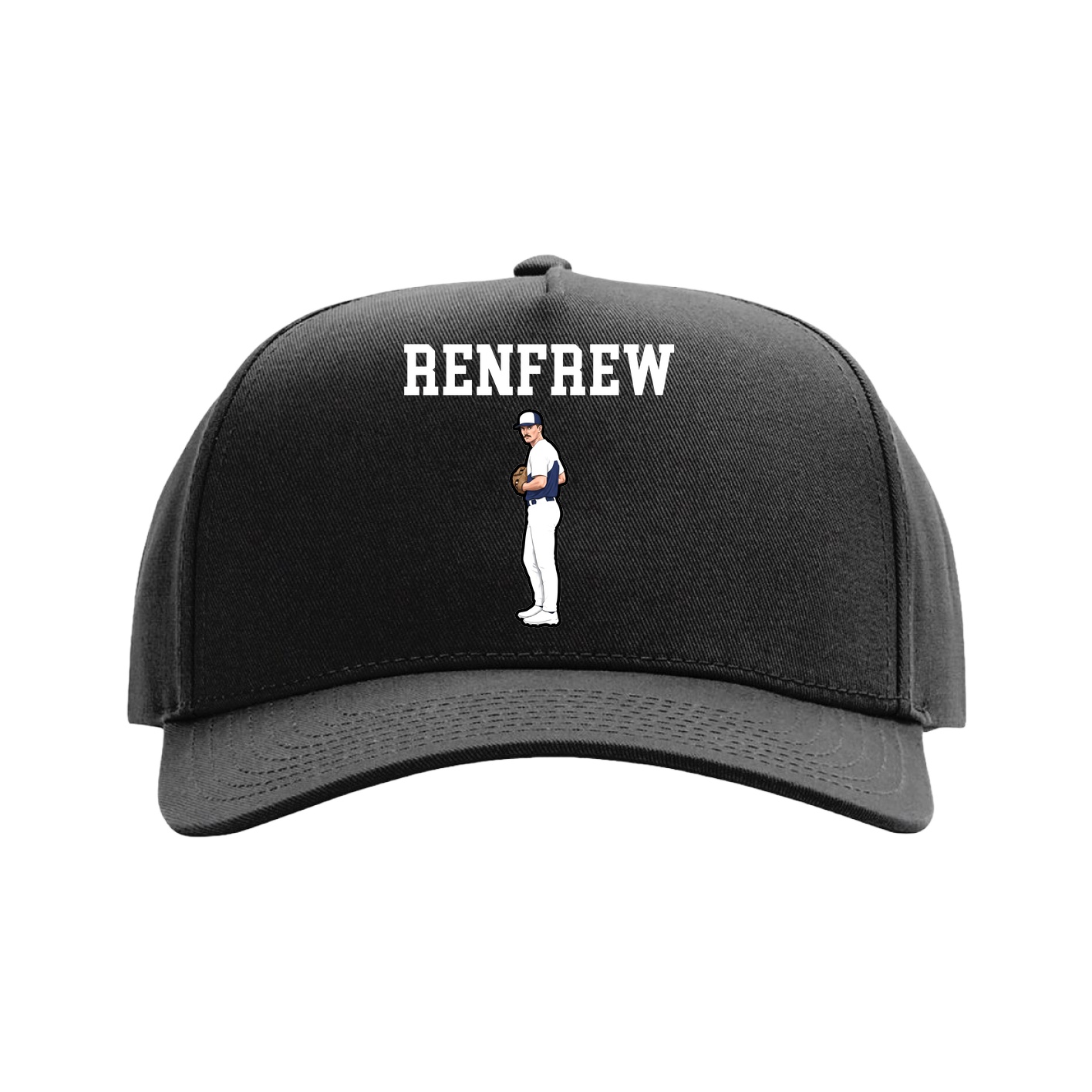 Full Fabric Five-Panel Champ Cap — Shirsey in Black