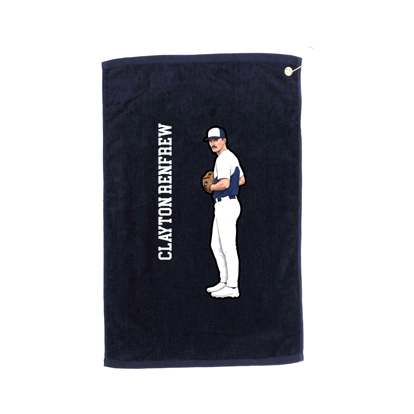 Golf Towel — Name Vertical in Navy