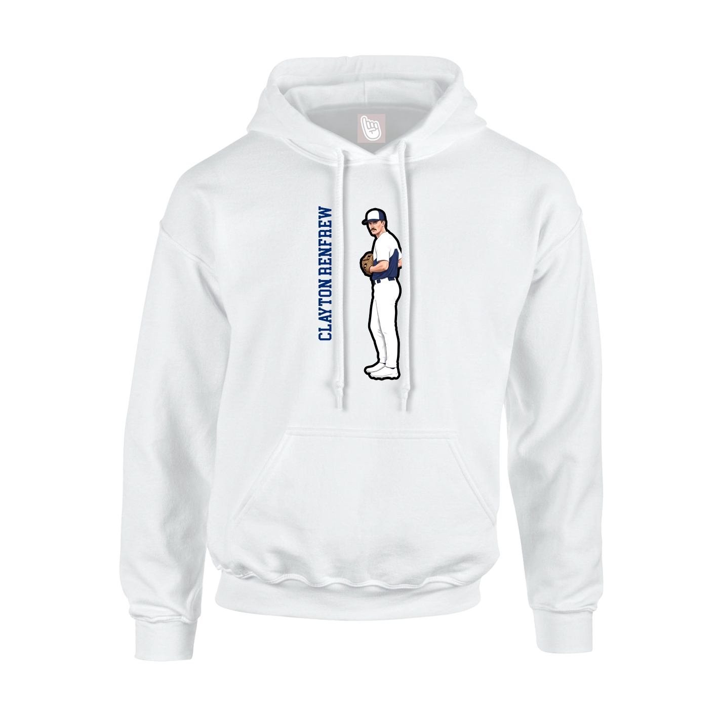 Youth Hoodie — Name Vertical in White