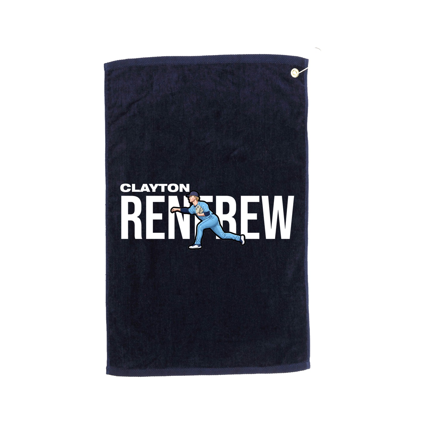 Golf Towel — Player Name in Navy