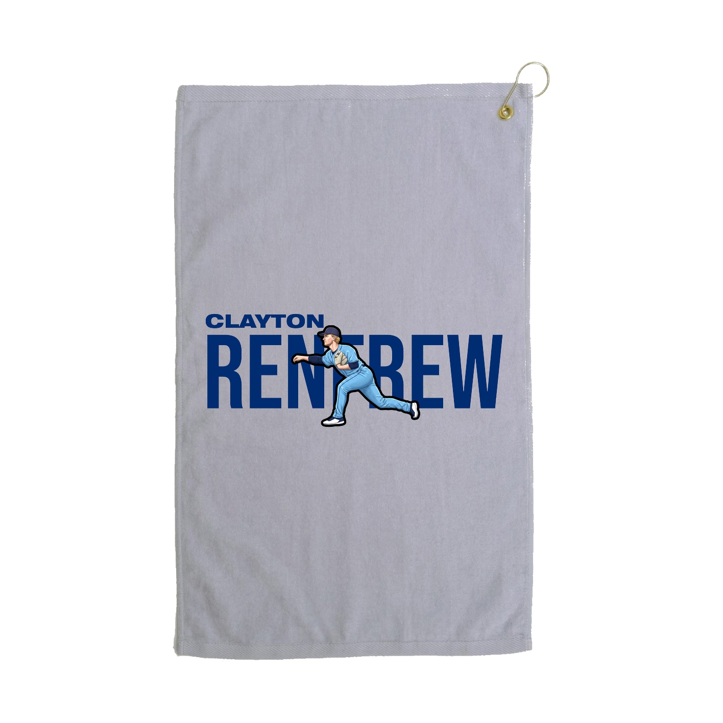 Golf Towel — Player Name in Grey