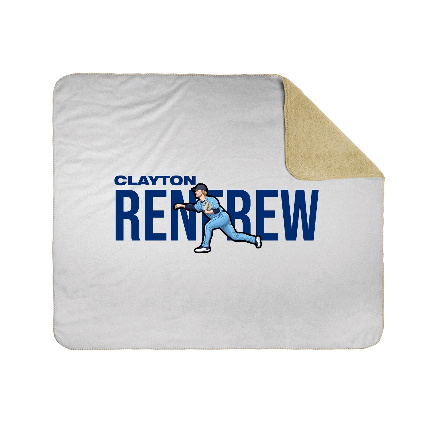 Throw Blanket — Player Name in White