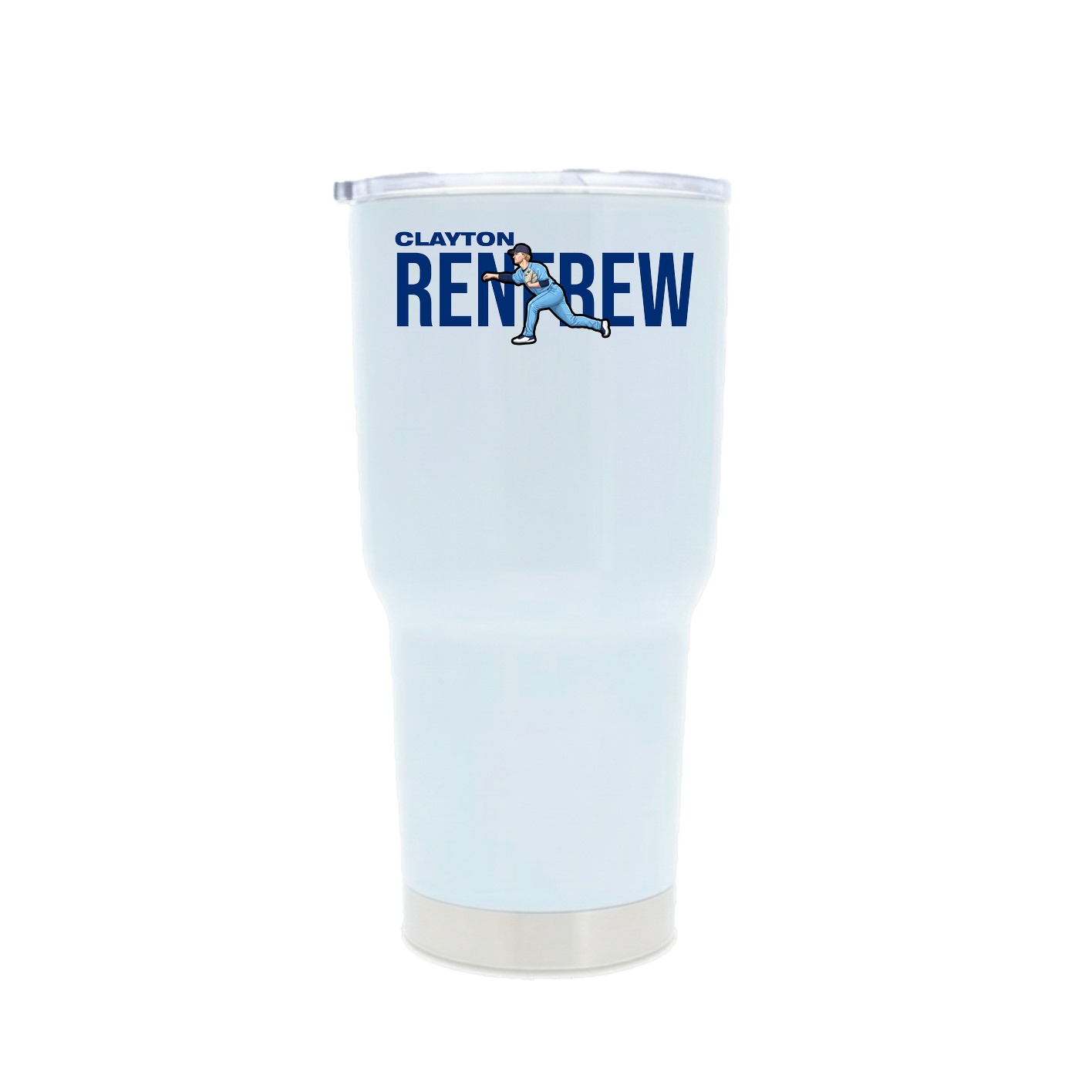 30oz Stainless Steel Tumbler — Player Name in White