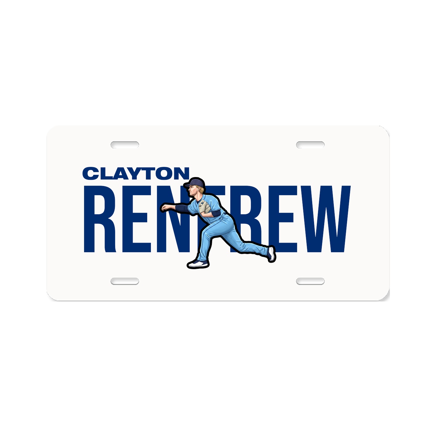 License Plate — Player Name in Classic