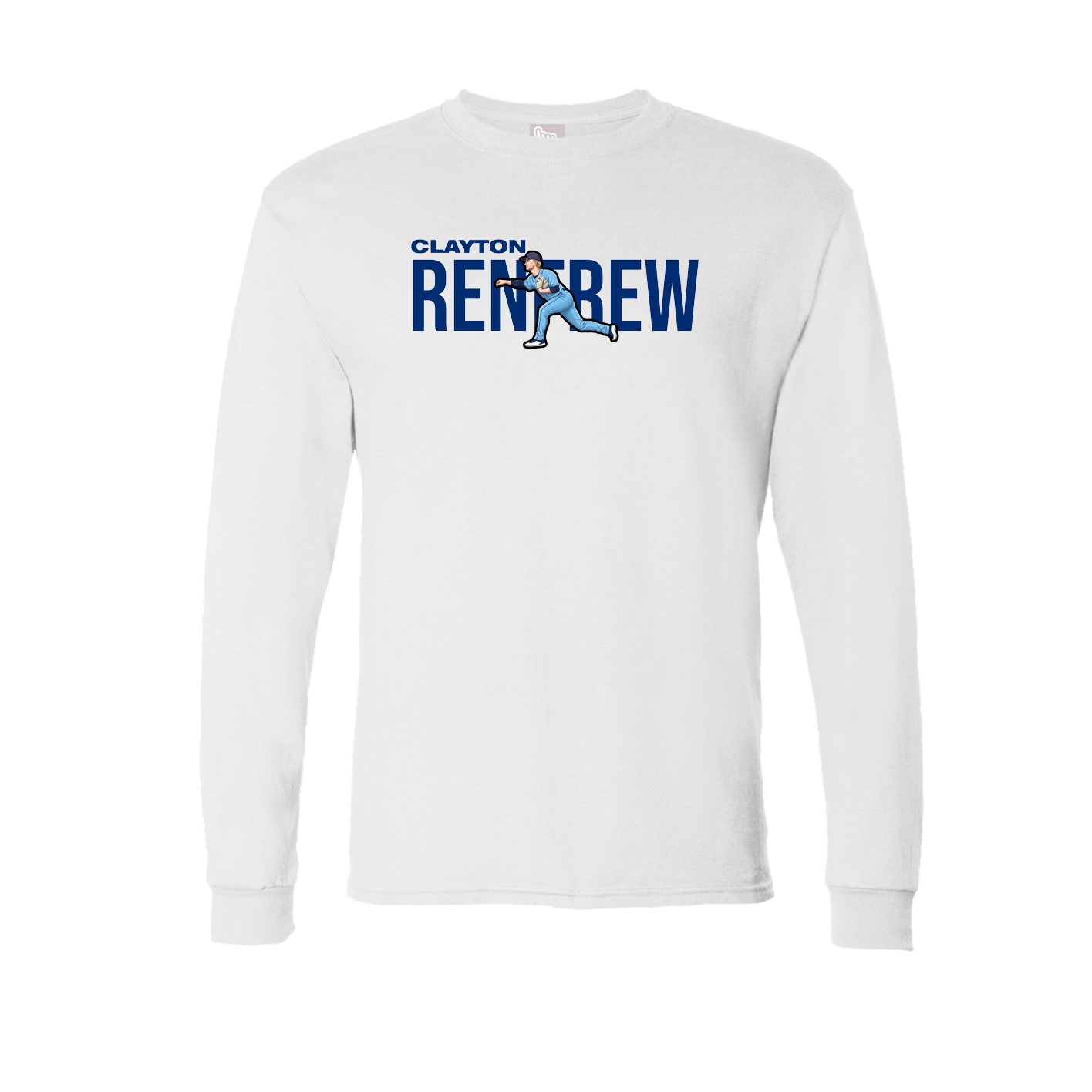 Long Sleeve Tee — Player Name in White