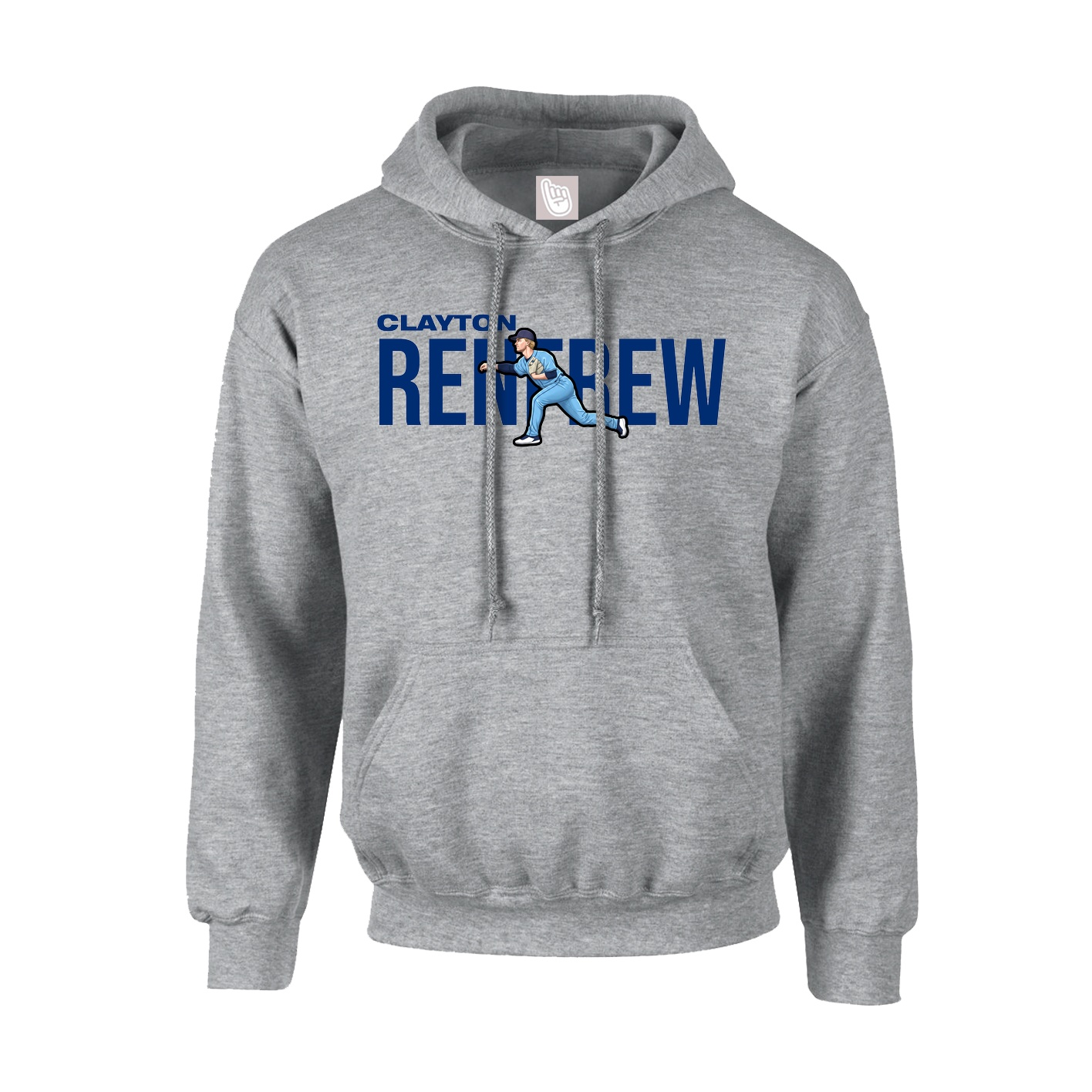 Hoodie — Player Name in Grey