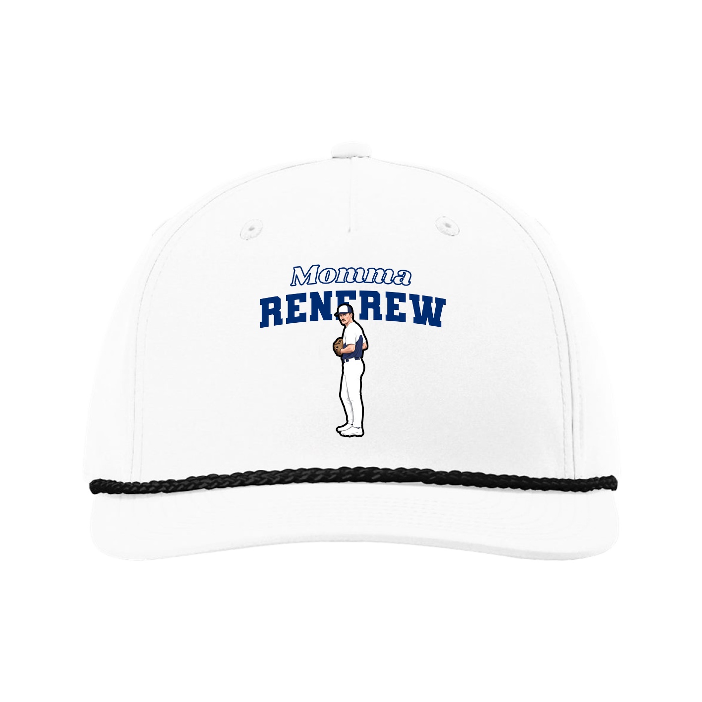 Five-Panel Classic Rope Cap — Mothers Day Block in White