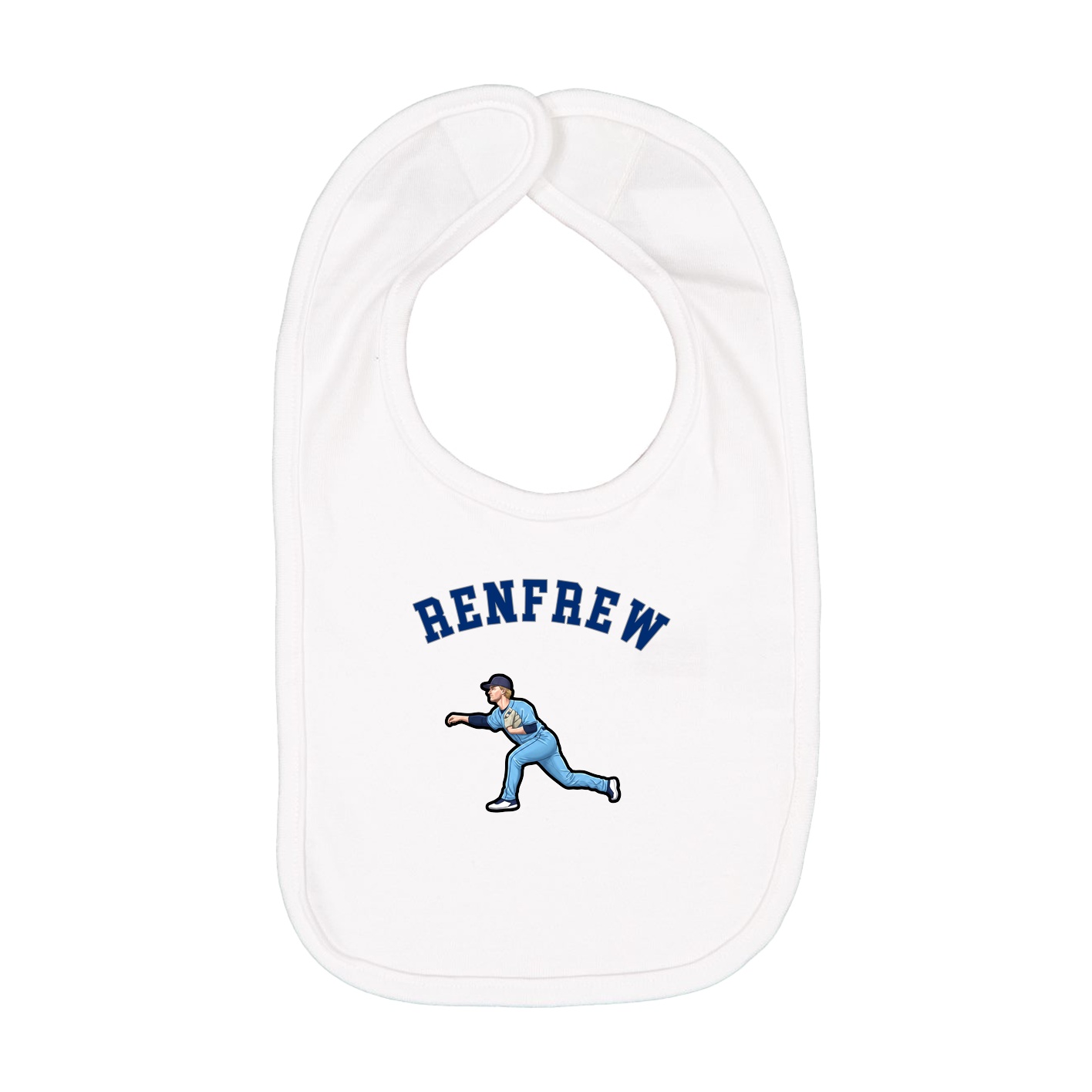 Infant Bib — Shirsey Arch in White