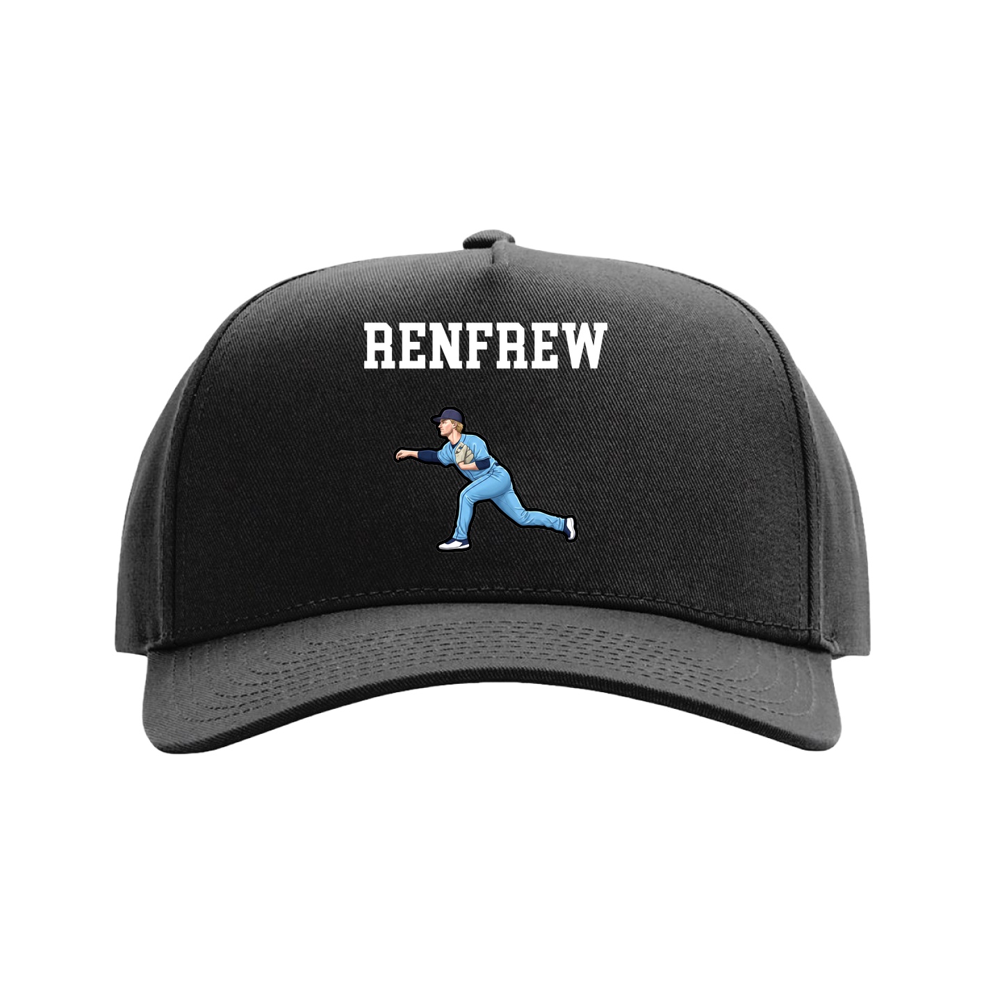 Full Fabric Five-Panel Champ Cap — Shirsey in Black