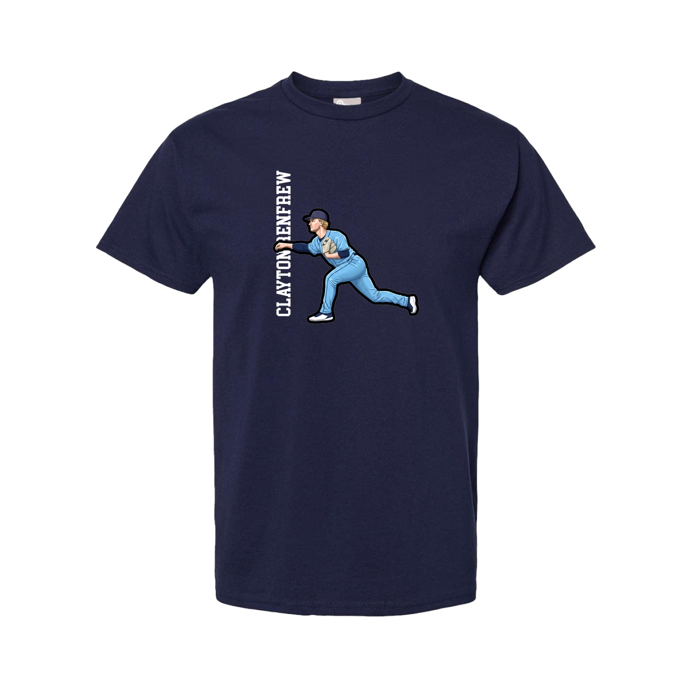 Tee — Name Vertical in Navy