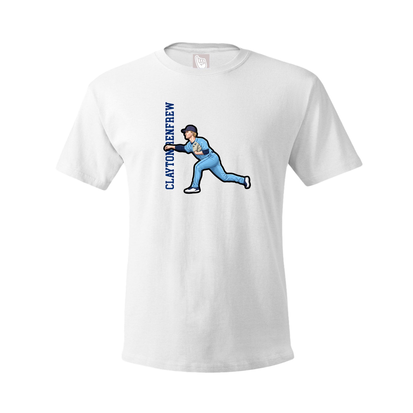 Tee — Name Vertical in White