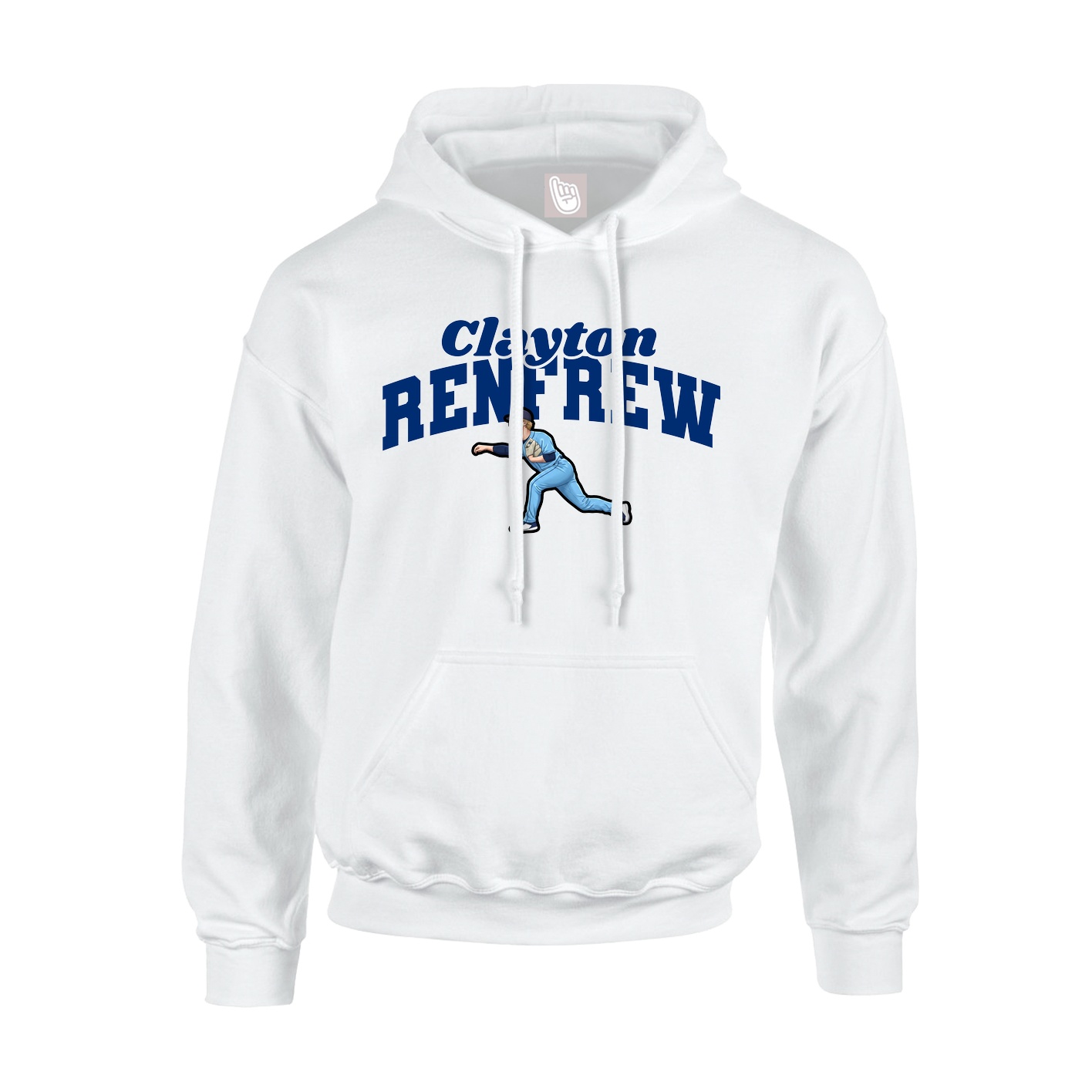 Youth Hoodie — Signature Arch in White