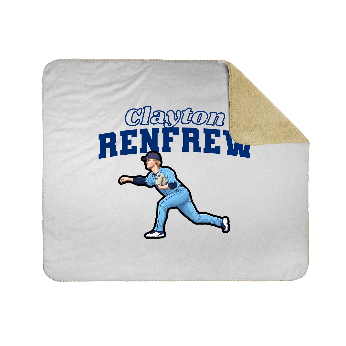Throw Blanket — Name Arch in White