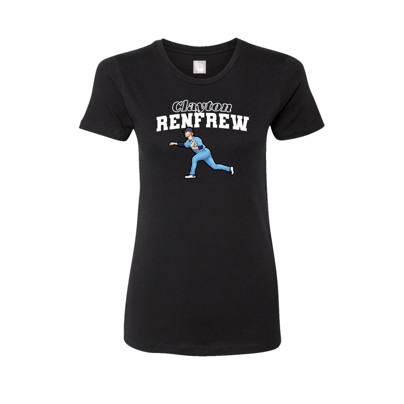 Womens Tee — Name Arch in Black
