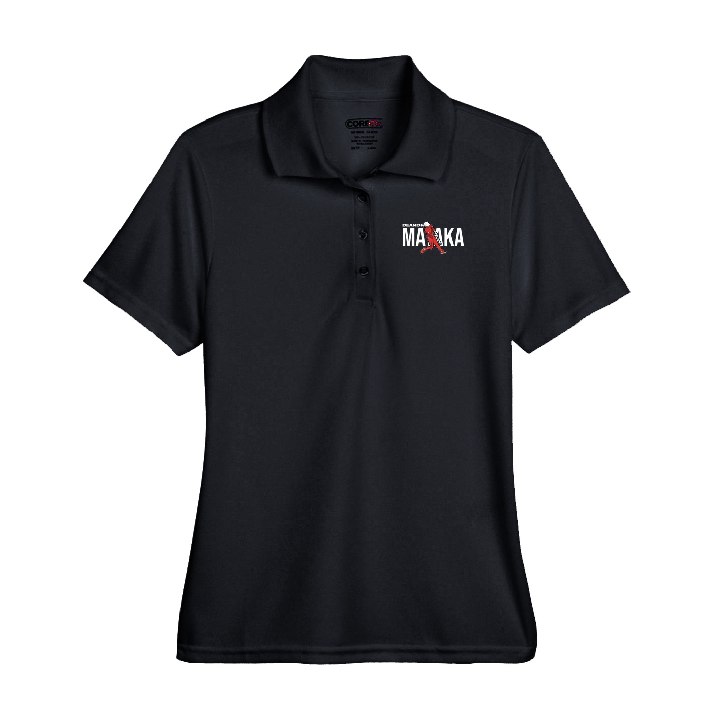 Performance Polo — Player Name in Black