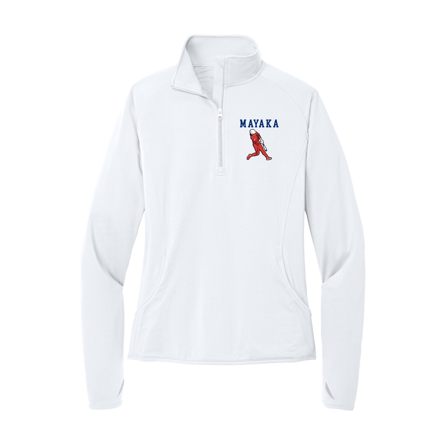 Women's Q-Zip Pullover — Shirsey in White