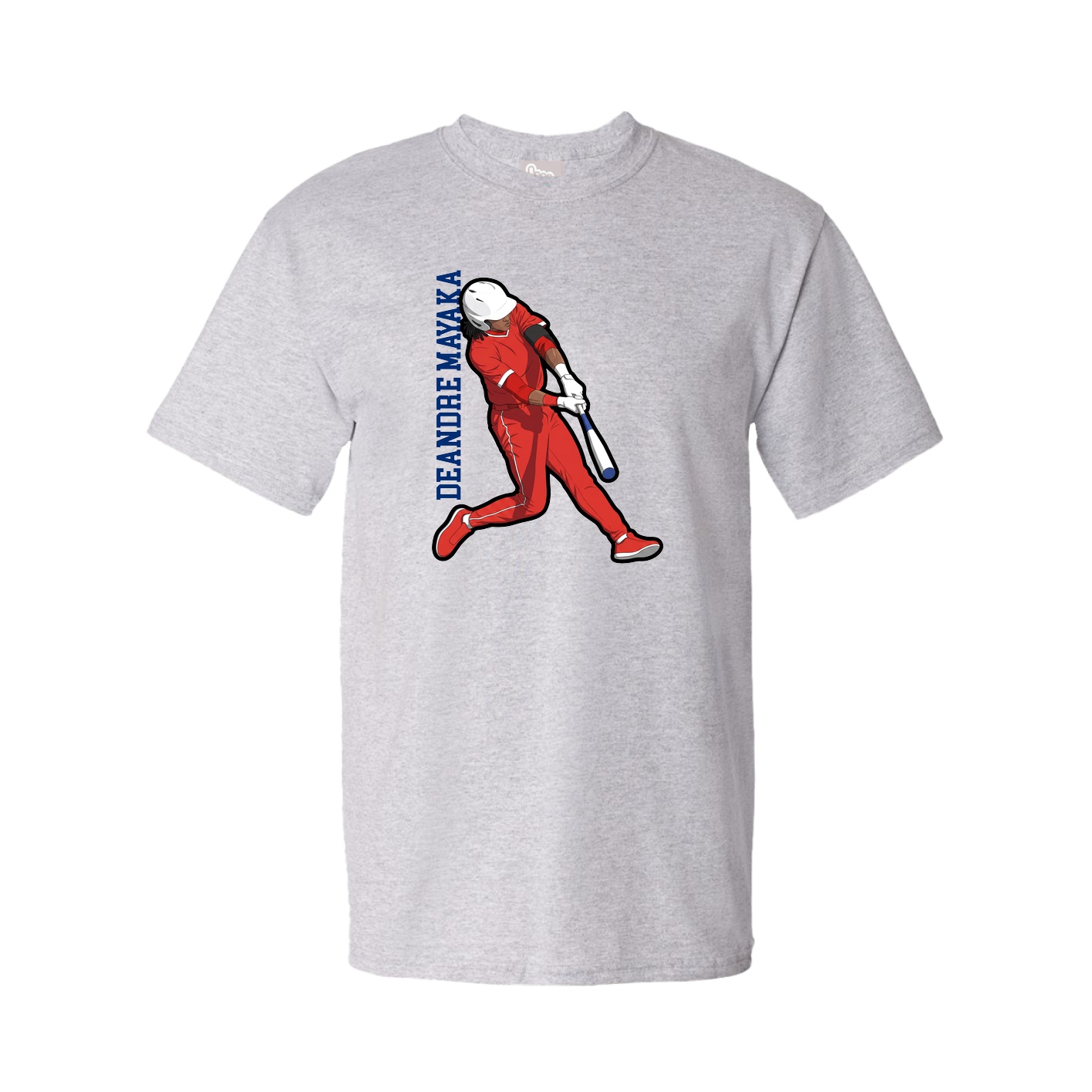 Youth Tee — Name Vertical in Grey