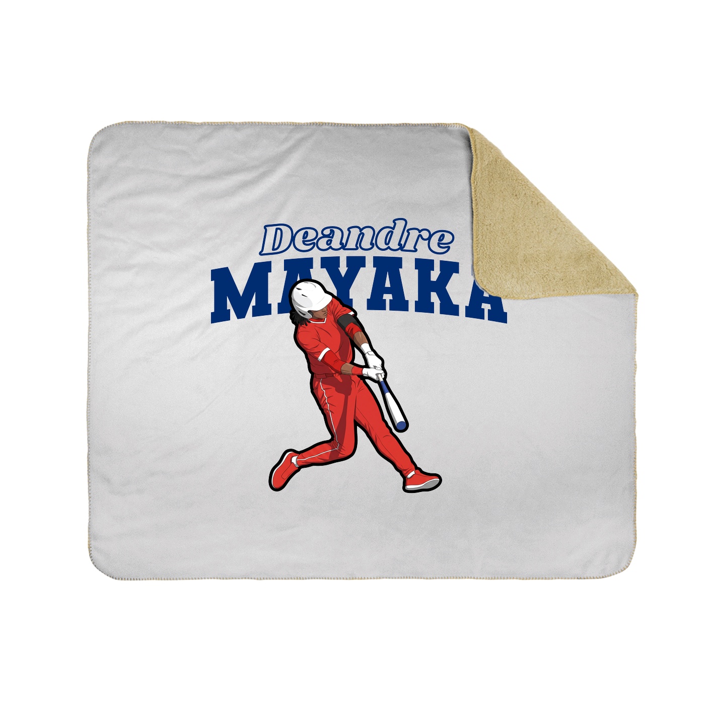 Throw Blanket — Name Arch in White