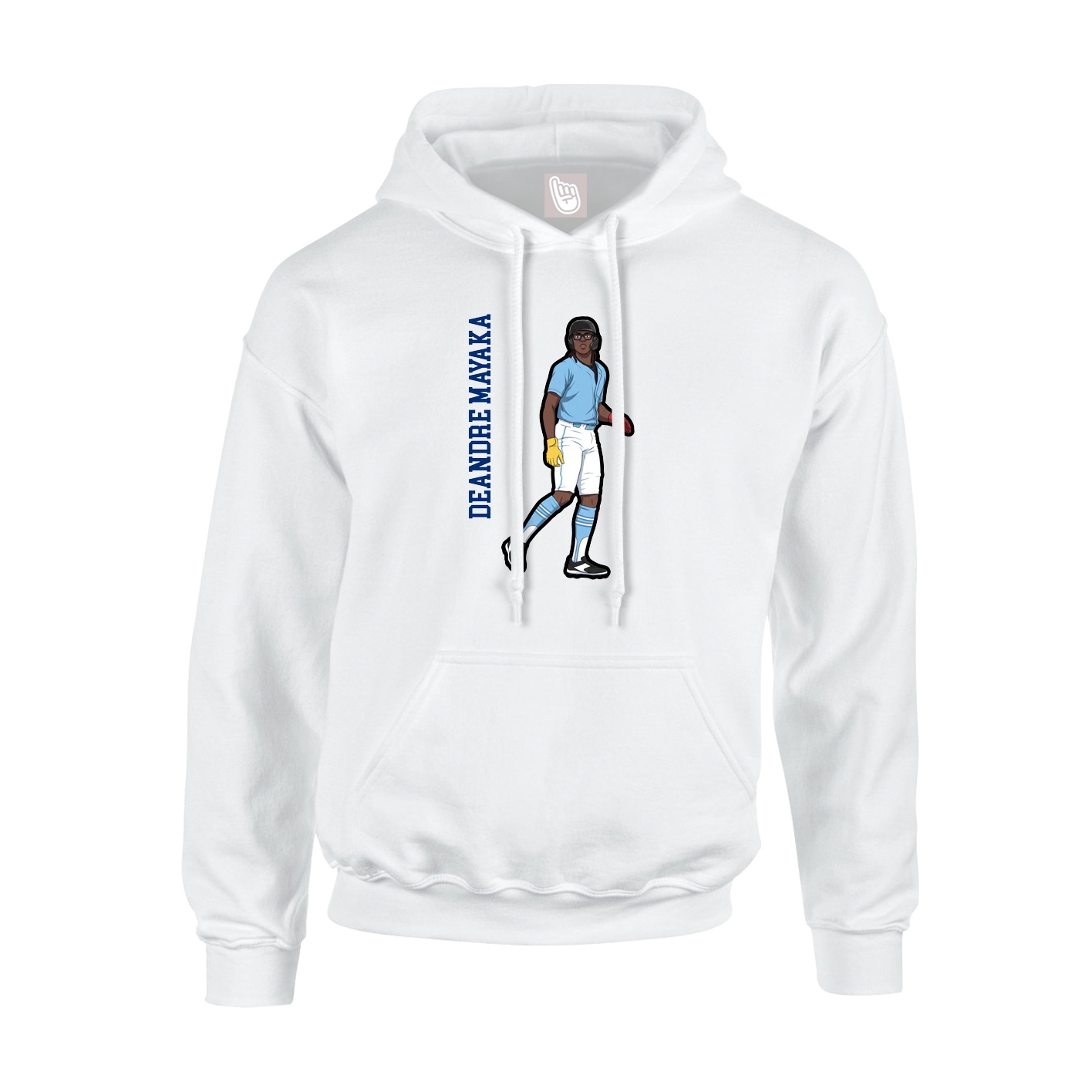 Youth Hoodie — Name Vertical in White