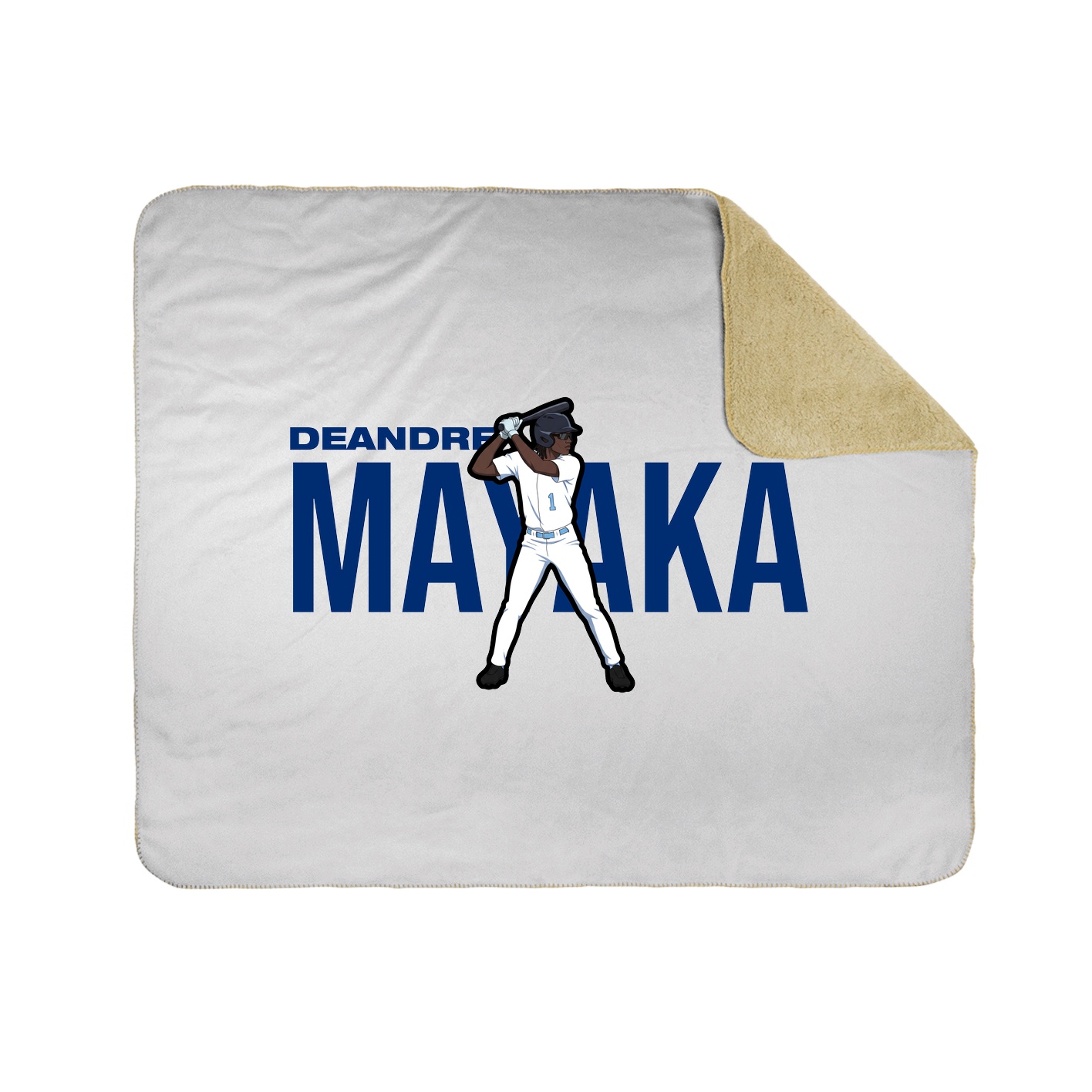 Throw Blanket — Player Name in White