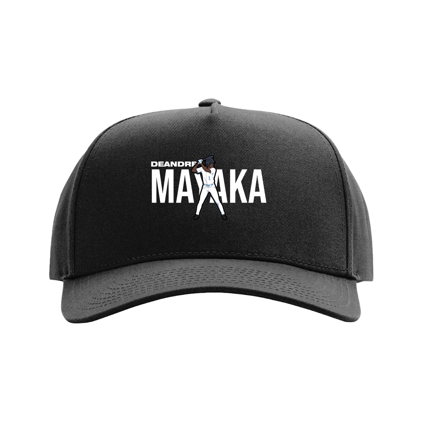 Full Fabric Five-Panel Champ Cap — Player Name in Black