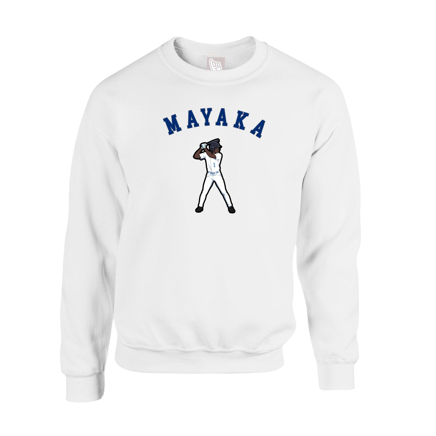 Fleece Crew — Shirsey Arch in White
