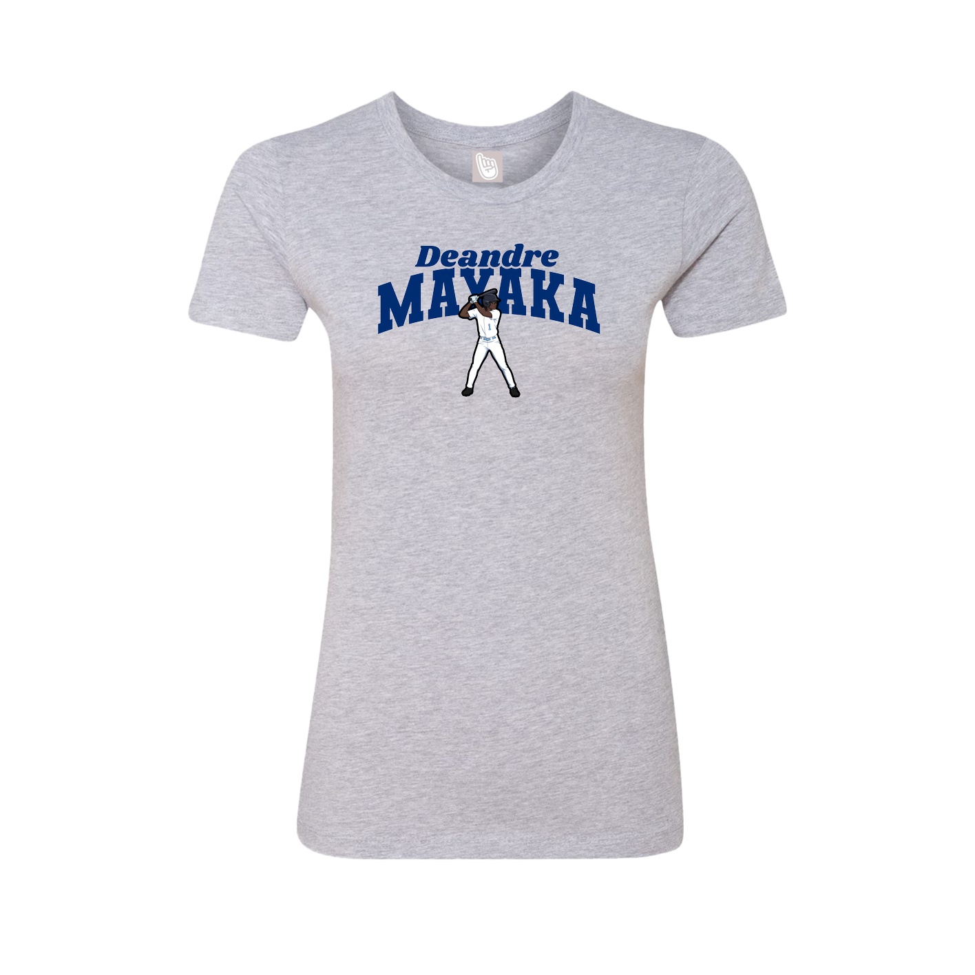 Fitted Women's Tee — Signature Arch in Grey