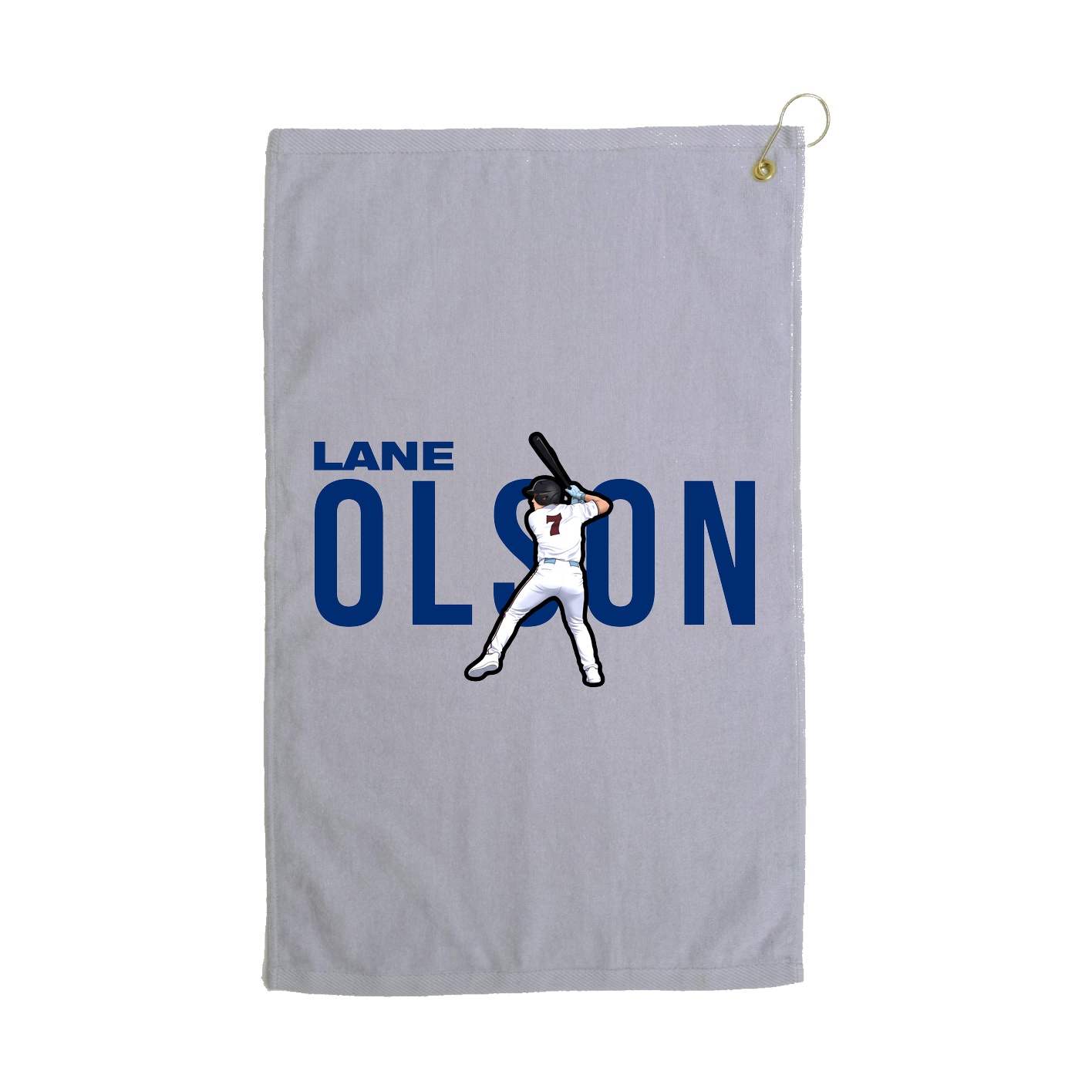 Golf Towel — Player Name in Grey