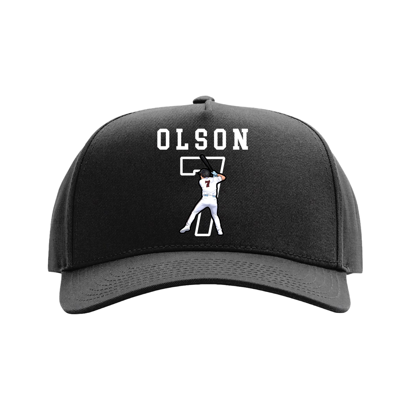 Full Fabric Five-Panel Champ Cap — Shirsey in Black