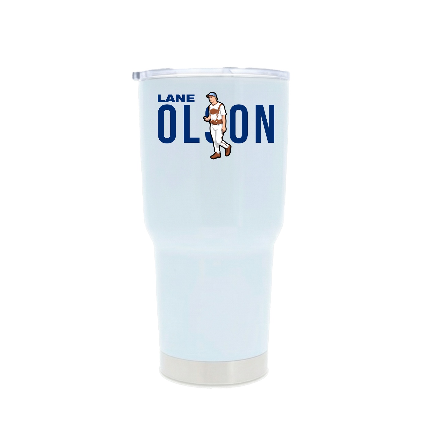 30oz Stainless Steel Tumbler — Player Name in White