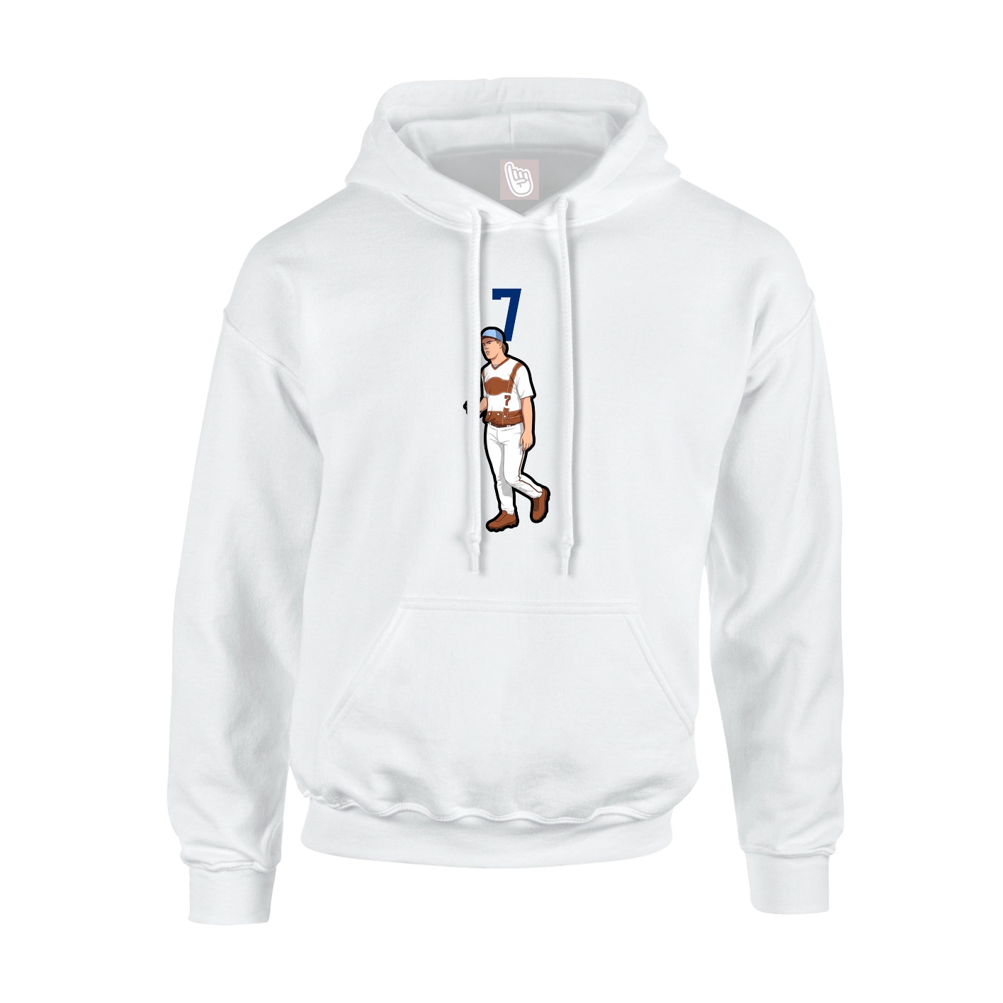 Hoodie — Number Top in White