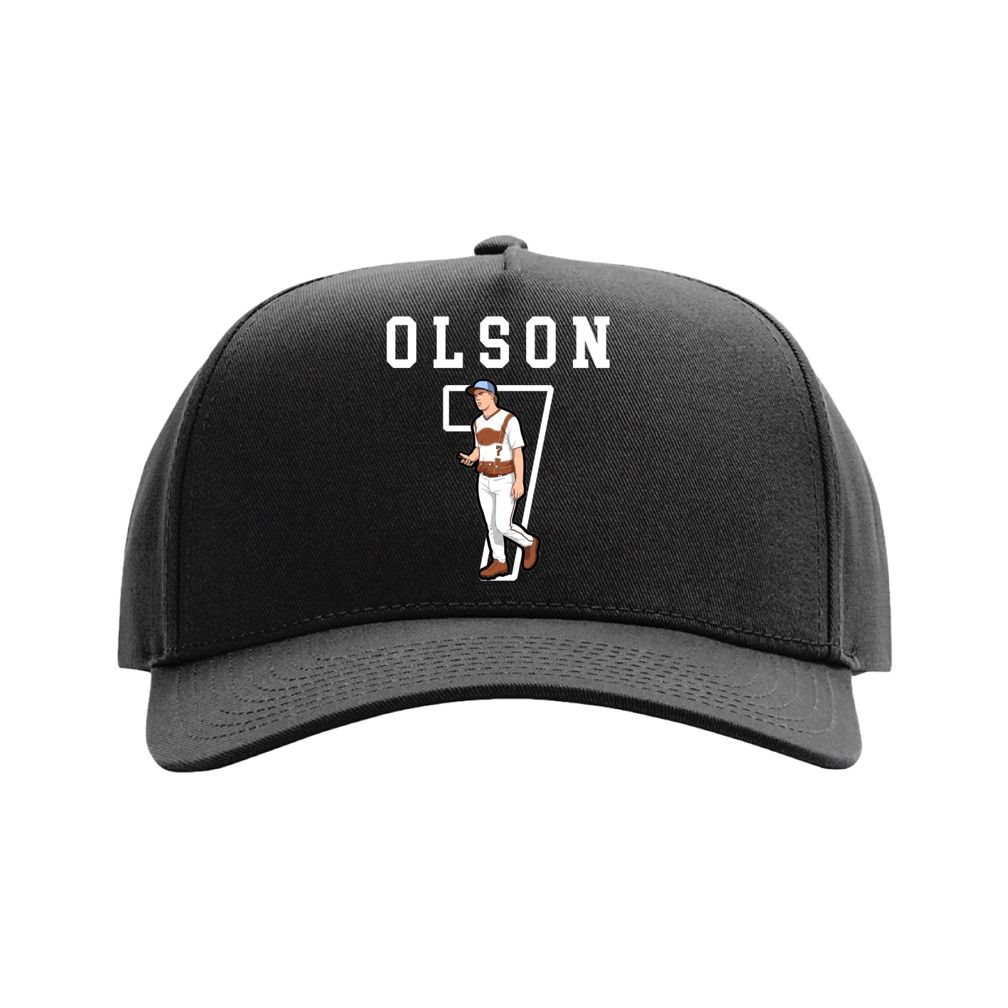Full Fabric Five-Panel Champ Cap — Shirsey in Black