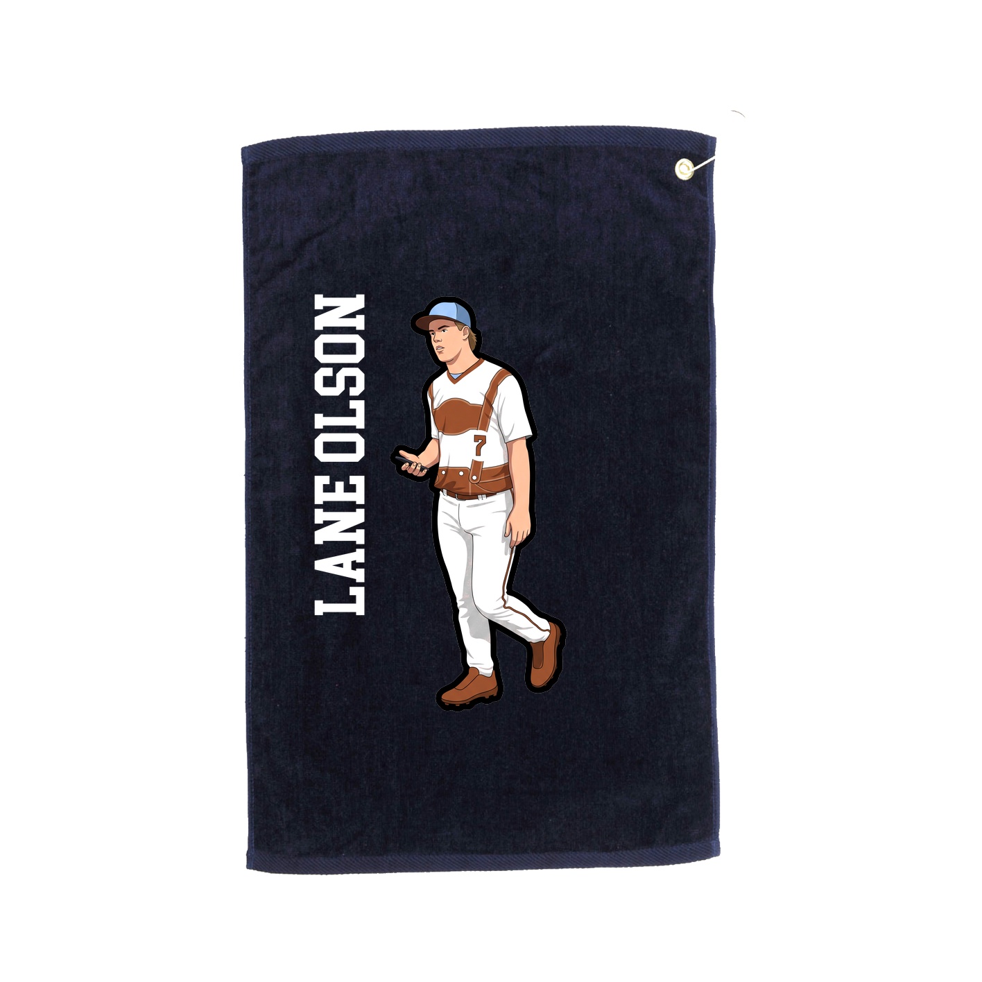 Golf Towel — Name Vertical in Navy