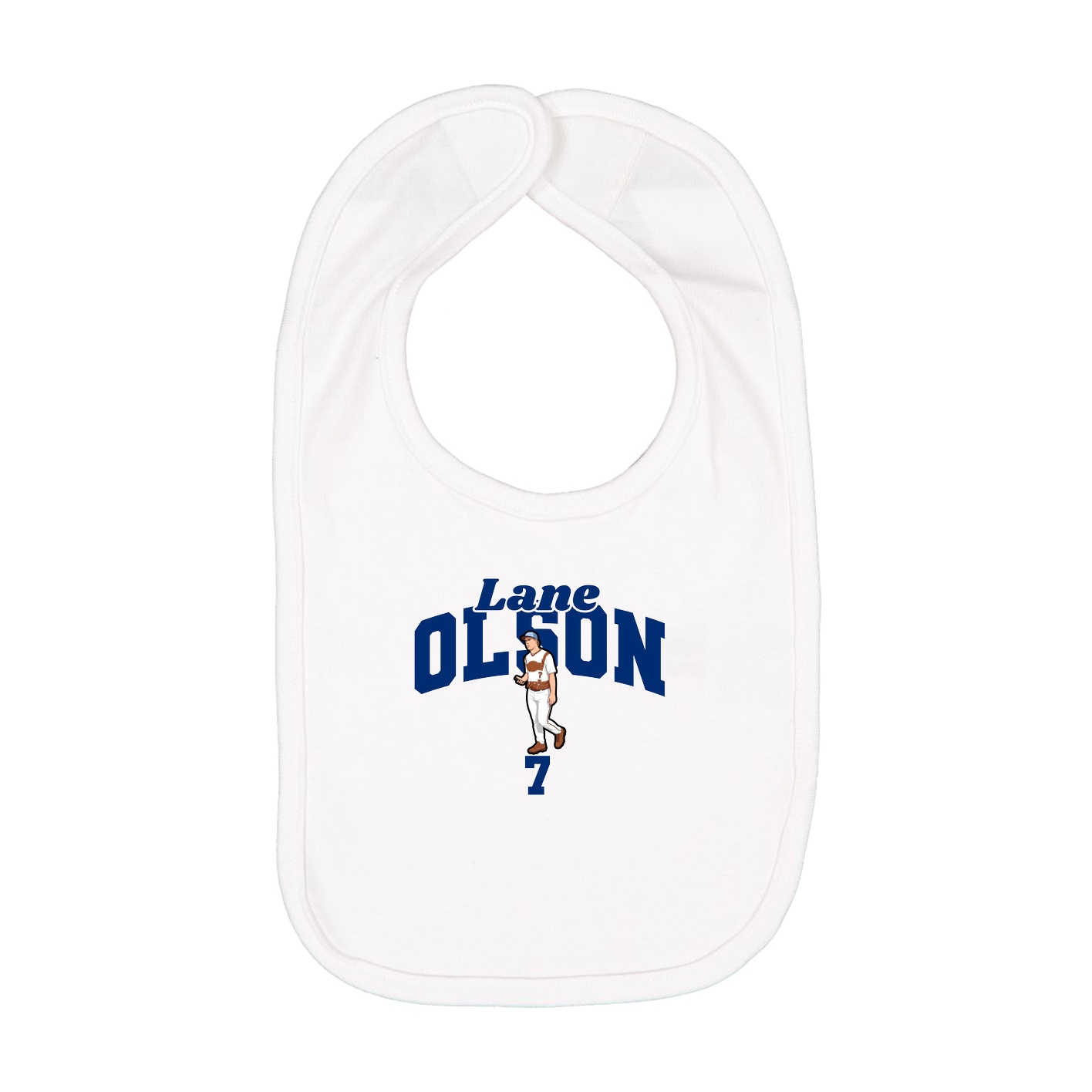 Infant Bib — Signature Arch in White
