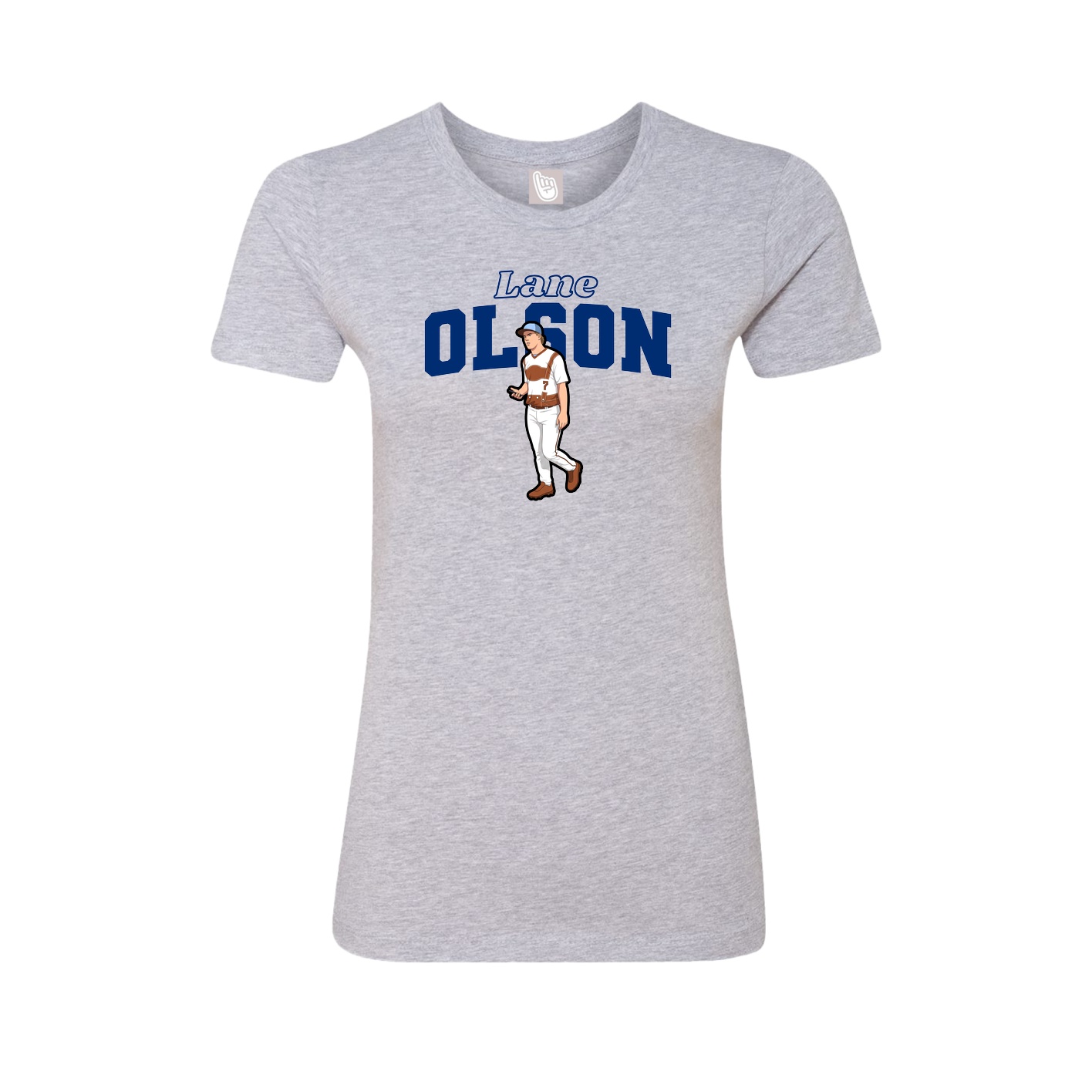 Womens Tee — Name Arch in Grey