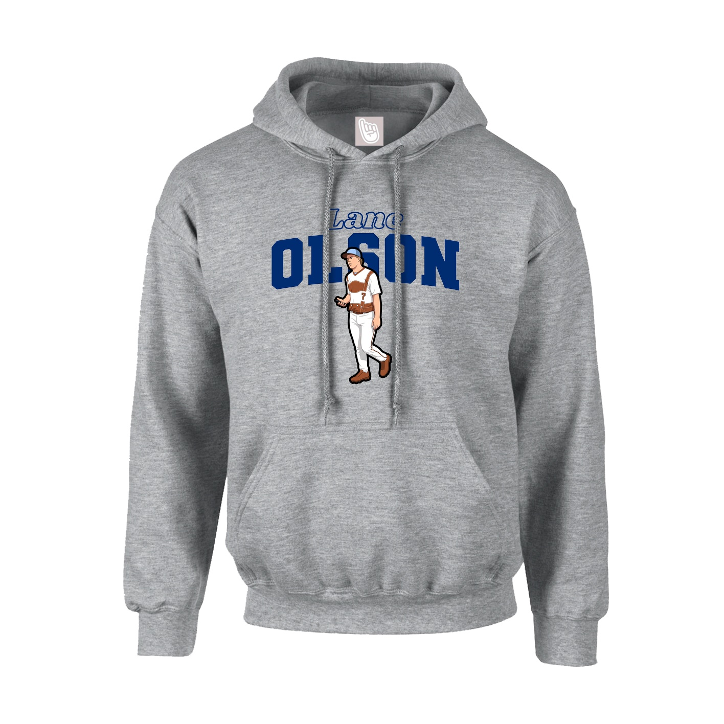 Hoodie — Name Arch in Grey