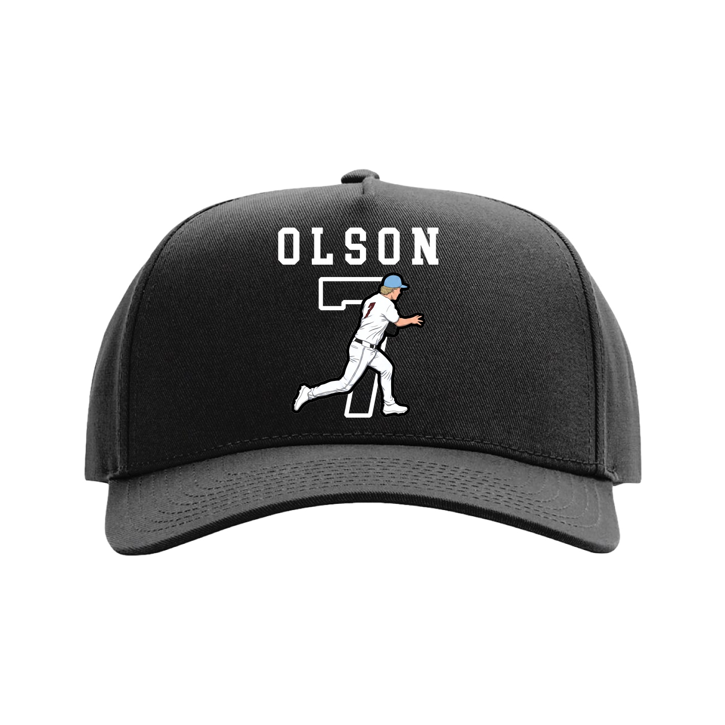 Full Fabric Five-Panel Champ Cap — Shirsey in Black