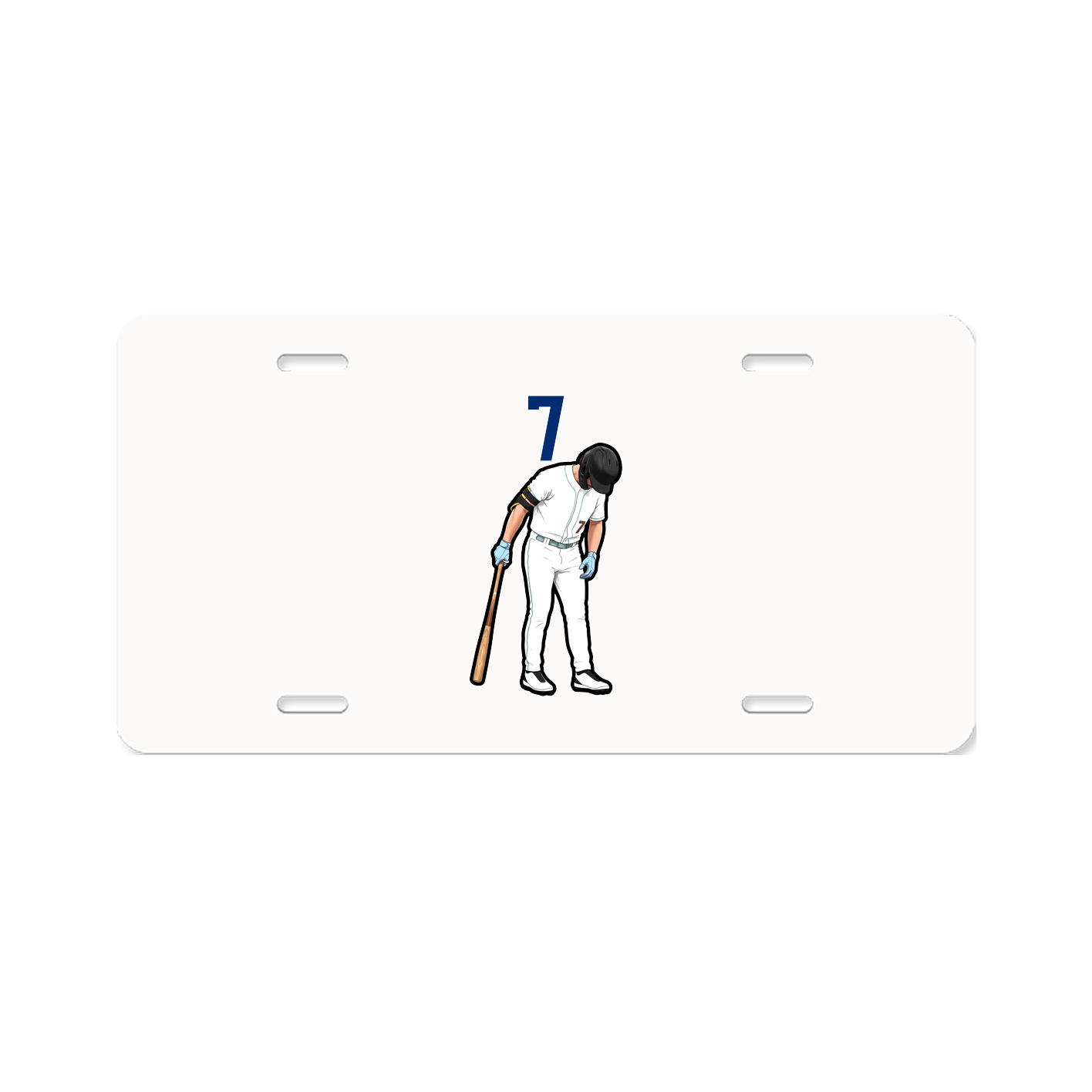 License Plate — Number Top in Classic
