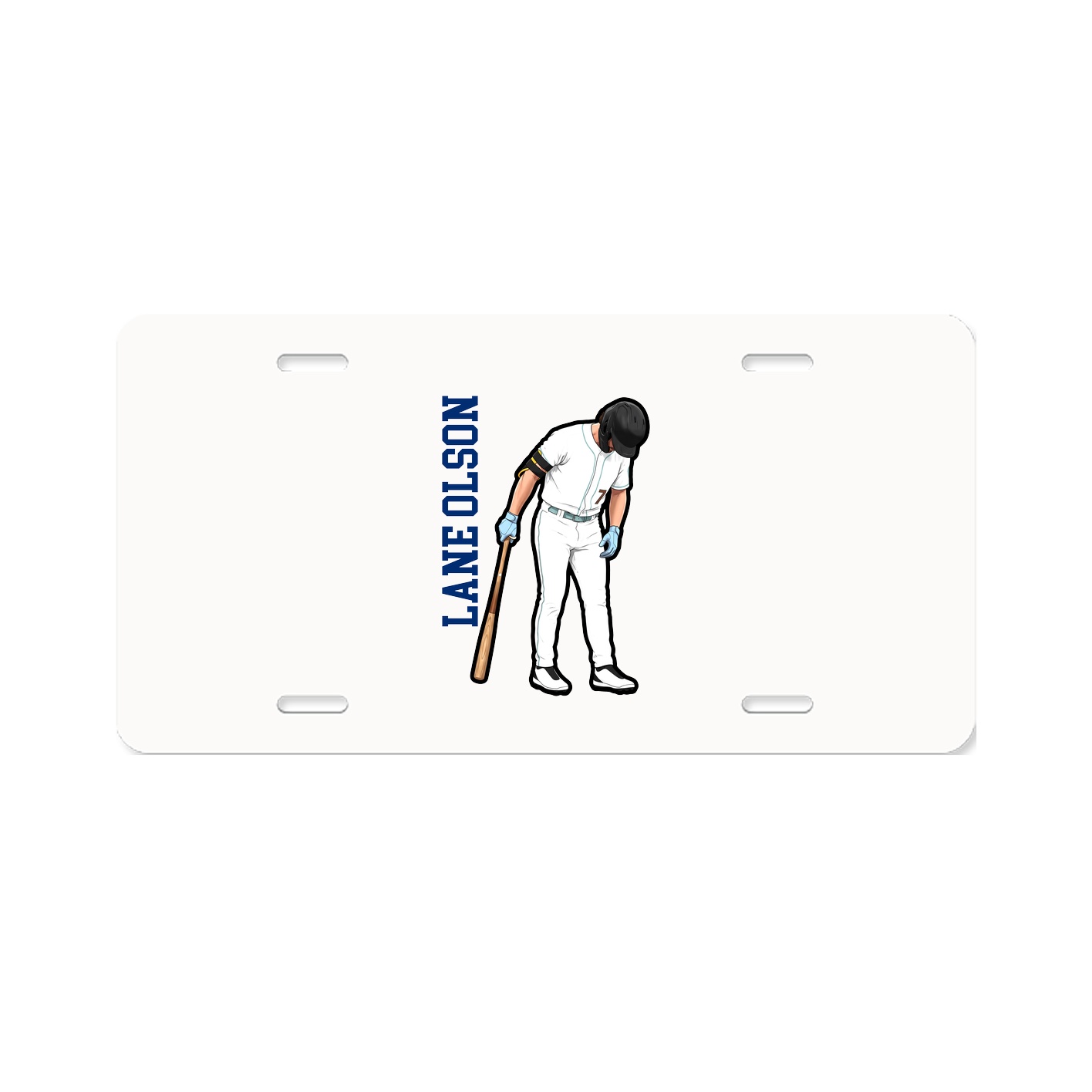 License Plate — Name Vertical in Classic