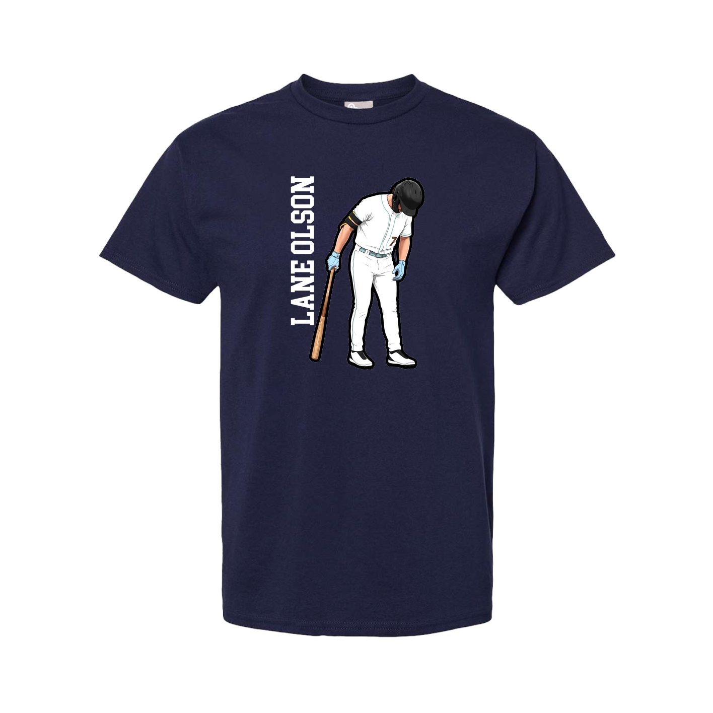 Tee — Name Vertical in Navy