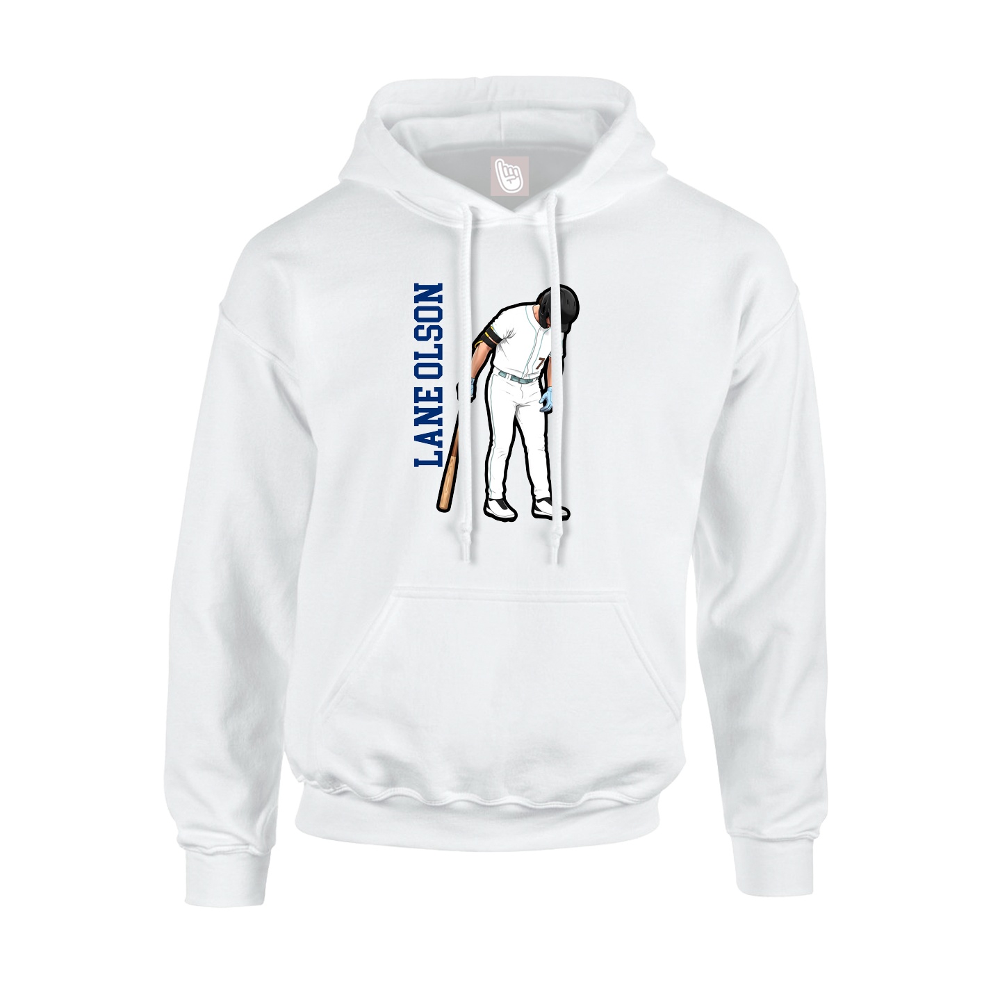 Hoodie — Name Vertical in White