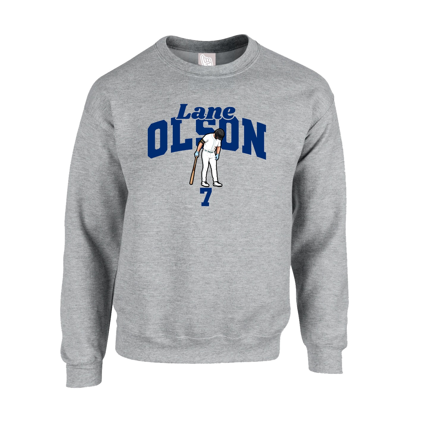 Fleece Crew — Signature Arch in Grey