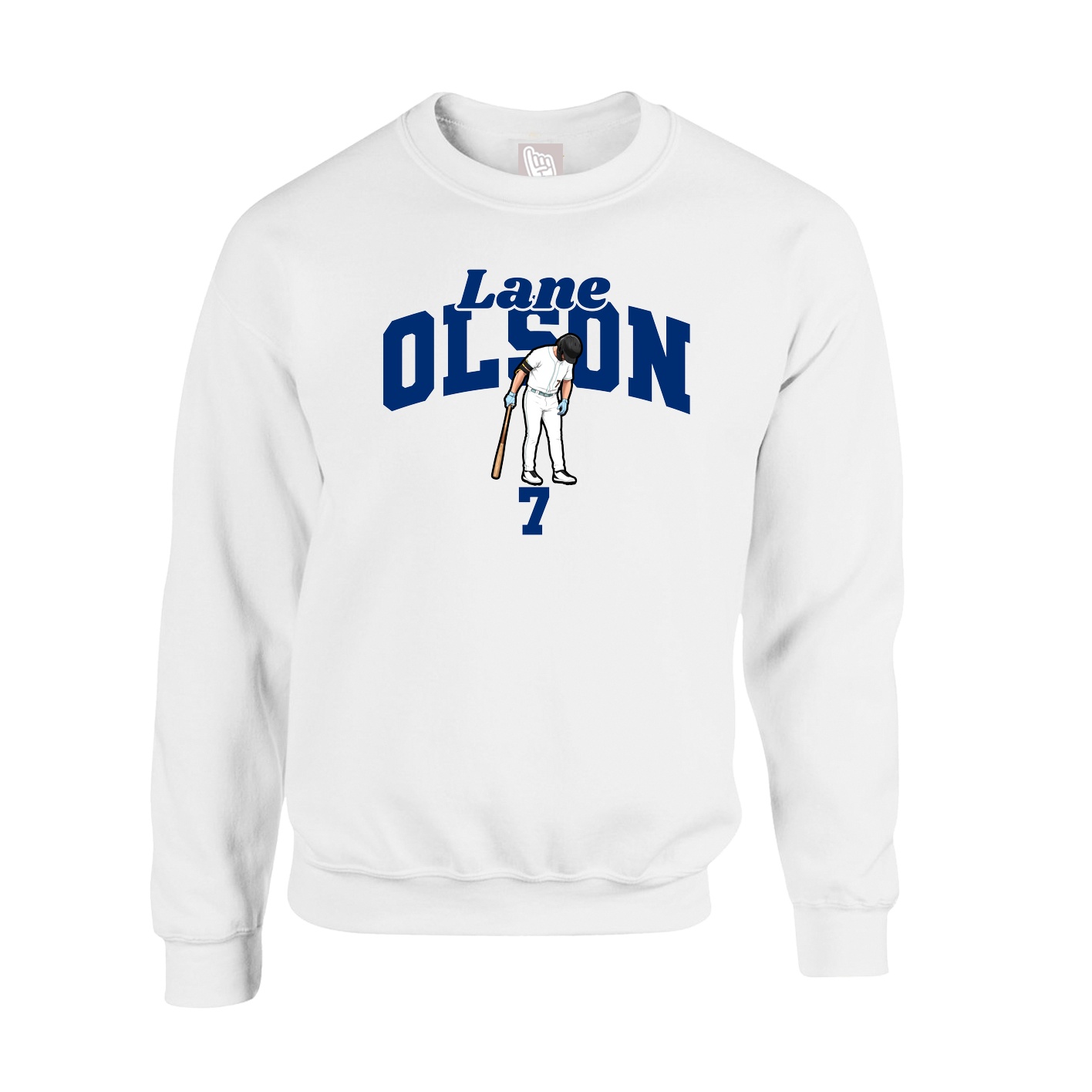 Fleece Crew — Signature Arch in White