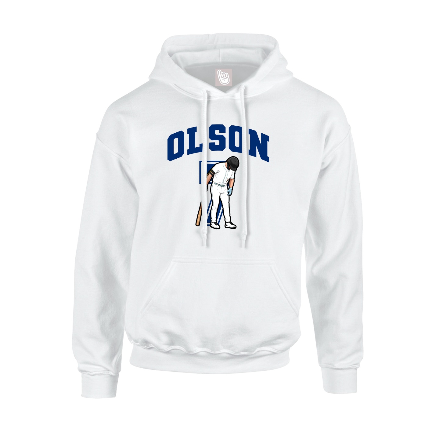 Hoodie — Number in White